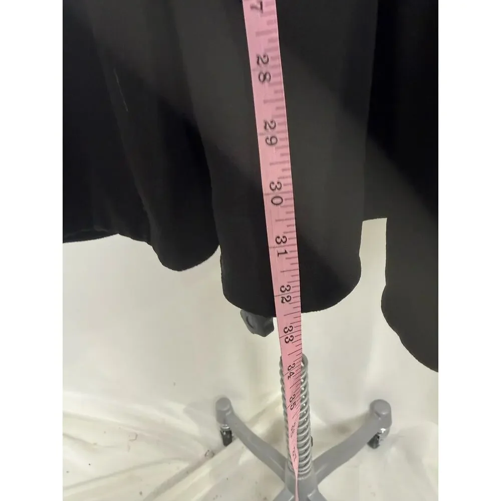 KToo Black‎ Deep V Med/Large Skater Little Black Dress Stretchy Mini Feminine